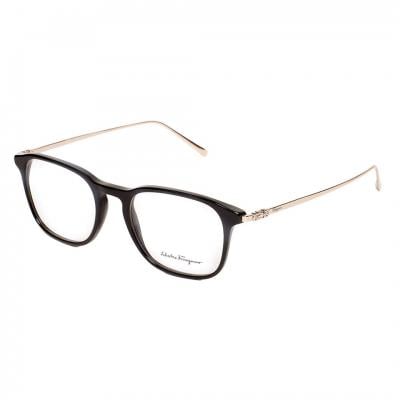 Salvator Ferragamo SF2846 Black Square Eyeglasses For Men Crystal Size 53