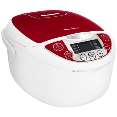 Moulinex MK705127 Fuzzy Logic Multi Cooker, White and Red