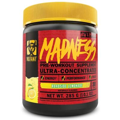 Mutant Madness Pre Workout Protein Powder 30 Servings, Roadside Lemonade