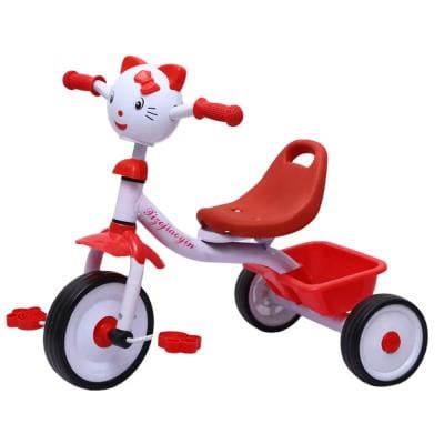 Pedal Tricycle For 2 Years Old Kids Cheap Tricycle With Music And Light Kitty Tricycle, Red