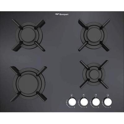 Bompani BuiltIn Gas Hob 4 Burners Auto Ignition BO217VF Black