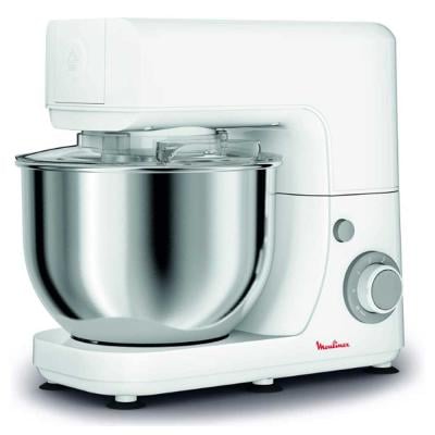 Moulinex 800W 4.8Ltr Steel Bowl Kitchen Machine, QA150127, White