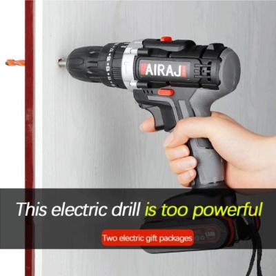 Airaj 001 Impact Cordless Hand Electric Drill Home Multi function Electric Screwdriver Rechargeable Lithium Elec Tools