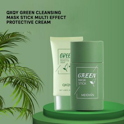 QXQY Green Cleansing Mask Stick Multi Effect Protective Cream
