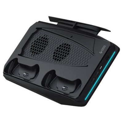 Porodo PDX114-WH Cooling And Charging HUB 3 Level Fan Speed Touch Control PS5 Holder Black