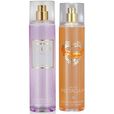 Buy Loves Eau So Spectacular Fine Body Mist 8.0 Fl. Oz. By Dana Classic Fragrances and get Valor for Her Fine Fragrance Mist 8.0 fl. oz By Dana Classic Fragrances Free