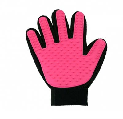 Pet Hair Grooming Glove Pink/Black 