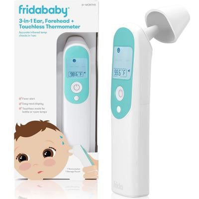 Fridababy 3-in-1 Ear Forehead Plus Touchless Infrared Thermometer AAAX2 Battery Multicolor
