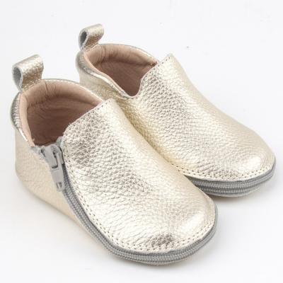 Rose et Chocolat Zipper Soft Soles Shoes 0 to 6 Months Yellow