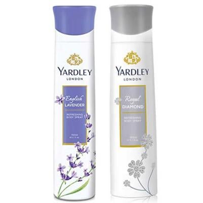 Yardley 2 Royal Diamond and Lavender Body Spray 100 ml, YD72366RDN
