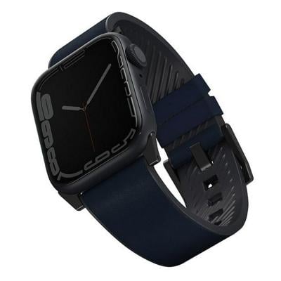 Uniq Straden Hybrid Apple Watch Strap Waterproof Leather Blue