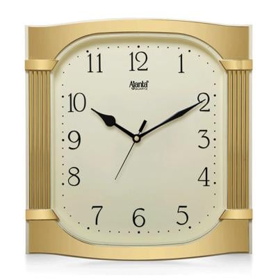 Ajanta 321 Quartz Square Fancy Wall Clock Gold