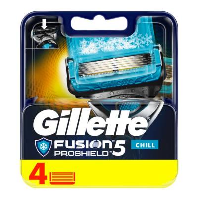 Gillette Fusion ProShield Chill Mens Razor Blades, 4 Count, HC1821
