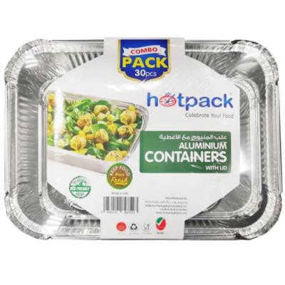 Hotpack CP8318583898342  Aluminum Container Combo Pack Buy 2 Get 1 Free 10Pcs Silver