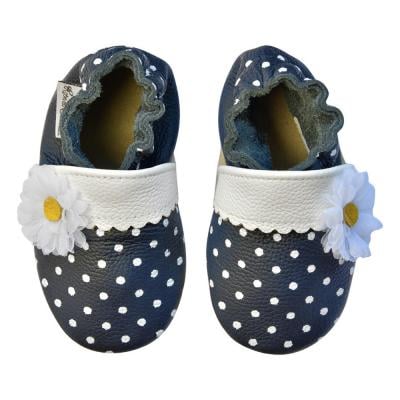 Rose et Chocolat Classic Shoes Polka Dot Daisy Navy 0 To 6 Months Multicolor