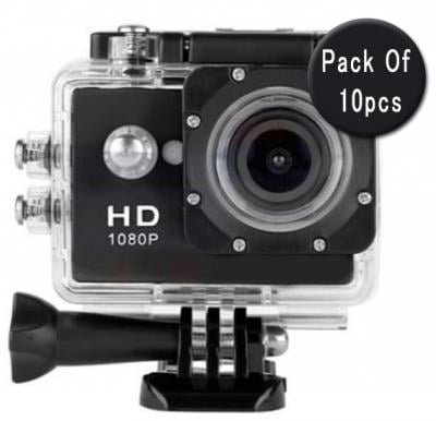 10 IN 1 Bundle Offer, Sport Full HD 1080p Action Camera 30 Meters WaterProof 2 Inch Screen, 120 Degree Wide Angle