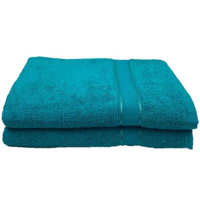 BYFT 110101007957 Daffodil - Bath Towel 70x140 cm - Set of 2 - Turquoise Blue - 100% Cotton