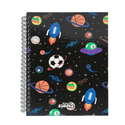 Smily A5 Lined Notebook, Black