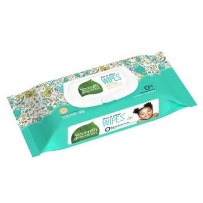 Seventh Generation Free and Clear Baby Wipes Widget, 64 Wipes