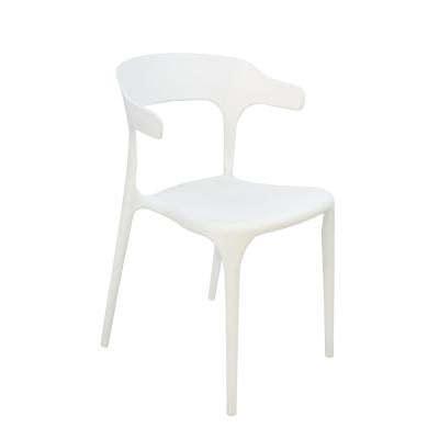 Fancy Curved Backrest Dining Chair JP1034C, White