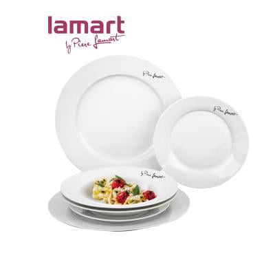 Iamart LT2-LT9001 Rounded Ceramic Plate 6Pcs White