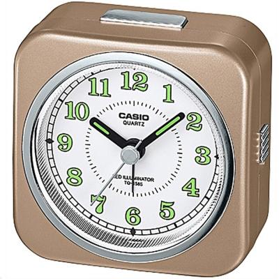 Casio TQ-158S-9DF Analog Table Clock, Brown