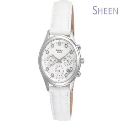 Casio Sheen Analog White Wrist Watch For Women,SHE-5023L-7ADR