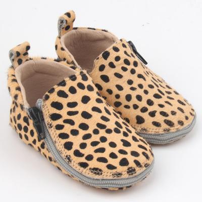 Rose et Chocolat Shoes Zipper Leopard Soft Soles 6 to12 Months