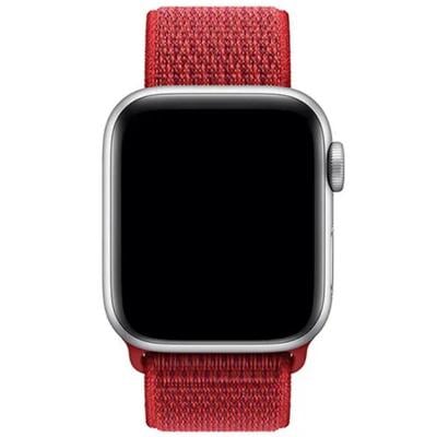 Nylon Replacement Band For Apple iWatch Series Red AW-44mm