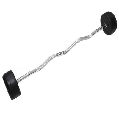 Rubber Coated Curl Barbell 15kg, LS2033