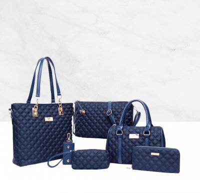 6 Piece Bags Hot Package New Arrival Women Choice, Blue