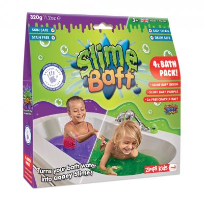 Slime Baff Green Purple 600g with 2 Crackle, 6800006616