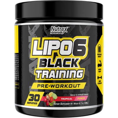 Nutrex LIPO-6 BLACK TRAINING Intense Stimulant Pre Workout Tropical Punch 30 Serv