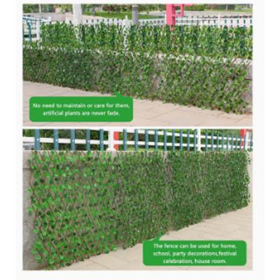 Simulation Telescopic Outdoor Garden Fence Wall Guardrail Decorative Leaves Blocking Plant Green 43.00x2.00x20.00cm