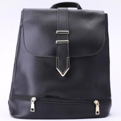First Lady 9641 High Quality Synthetic Leather PU Fashion Backpack For Women Black