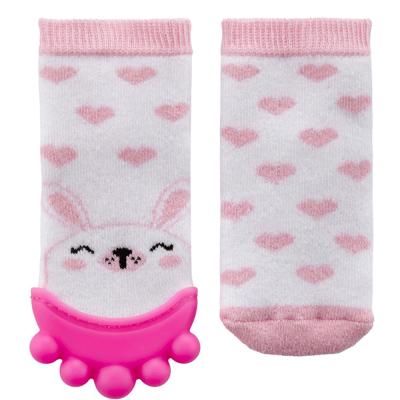 Babyjem Teether Sock Pink 3 To 12 Months