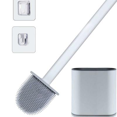 Silicone Toilet Cleaning Brush Silver