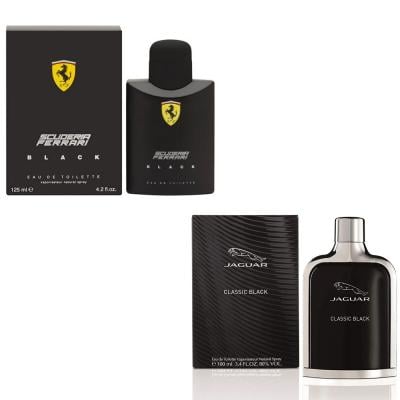 2 in 1 bundle Ferrari For Men Black EDT 125ml and Jaguar Classic Black Edt 100ml For Men