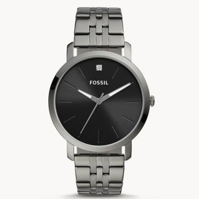 Lux Luther Three Hand Smoke Stainless Steel Watch