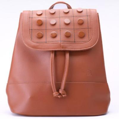 First Lady 9379 High Quality Synthetic Leather PU Fashion Backpack For Women Brown