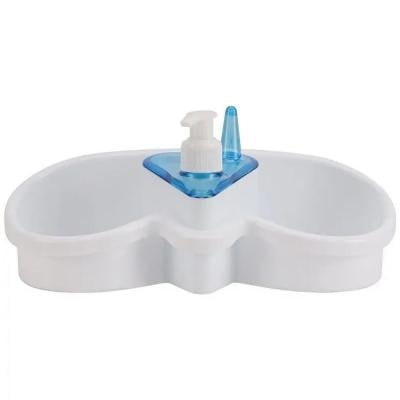 Royalford RF10977 2In1 Sink Organizer with Soap Dispenser White