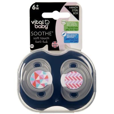 Vital Baby Soothe Soft Touch 2pk Girl