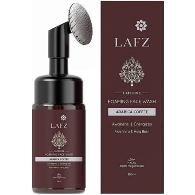Lafz Caffeine Foaming Face Wash With Built in Face Brush, 100ml