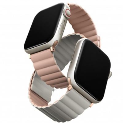 Uniq Revix Reversible Magnetic Apple Watch Strap 41 40 38MM Blush Pink Beige