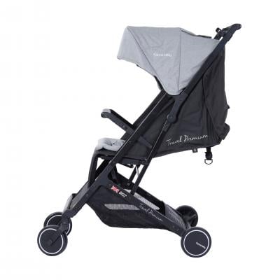 Baby plus BP9037-GREY Baby Stroller with Adjustable Side Wheels Grey