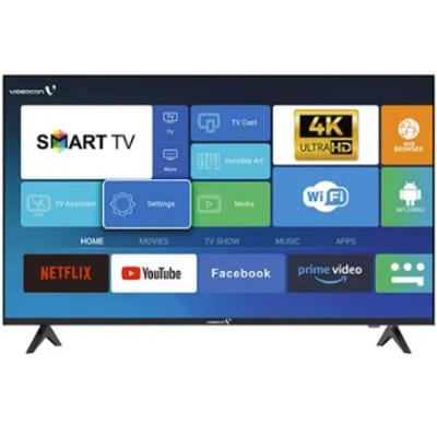 Videocon E50EL1100 50-inch 4K UHD Edgeless Smart Tv with Android 11 Black