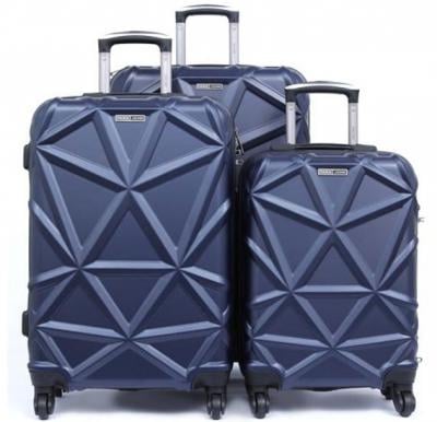 Parajohn Matrix 3 Pcs Trolley Luggage Set Navy Blue, PJTR3126N