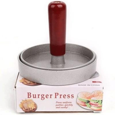 Round N49427178A Mold Burger Meat Press Silver