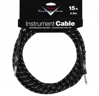 Fender Performance Series 15 Instrument Cable, Black Tweed