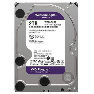 WD Sata HDD 2TB Purple, WD20PURZ